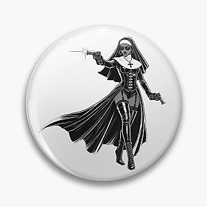 Battle Nun Lady Scorn Pin