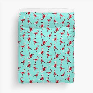 Simple Scorpions on Aqua Duvet Cover