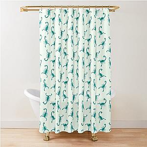 Simple Turquoise Scorpions Shower Curtain