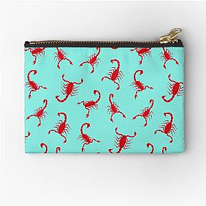 Simple Scorpions on Aqua Zipper Pouch