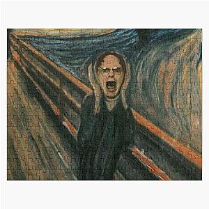 Dwight Schrute Scream Painting Jigsaw Puzzle