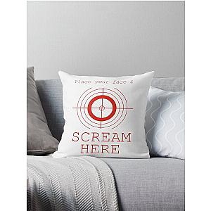 Place Your Face Scream Here Pillow Throw Pillow