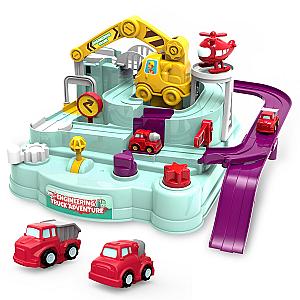 Light Blue Engineering Truck Adventure Table Game Screwball Scramble