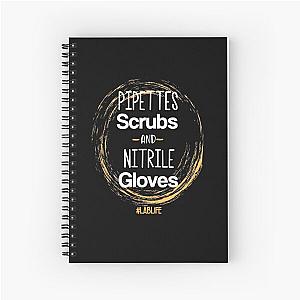 Scientist, Pipettes, Scrubs, and Nitrile Gloves Spiral Notebook