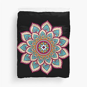 Red And Blue Mandala Scrubs Duvet Cover