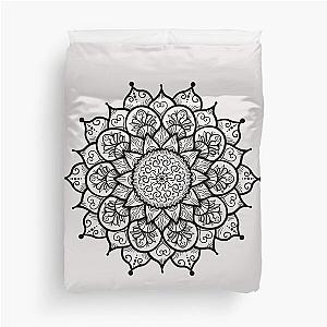 Black And White Mandala Scrubs Duvet Cover