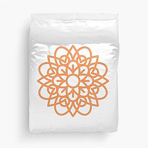 Mandala  Scrubs Orange Duvet Cover