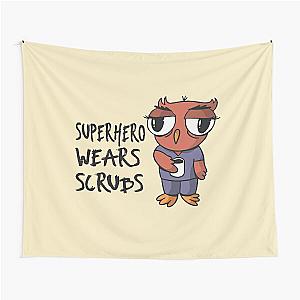 superhero wears scrubs Tapestry