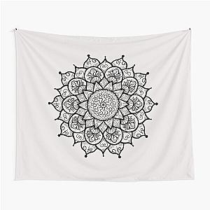 Black And White Mandala Scrubs Tapestry