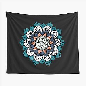 Blue and White Mandala Scrubs Tapestry