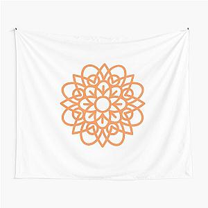 Mandala  Scrubs Orange Tapestry