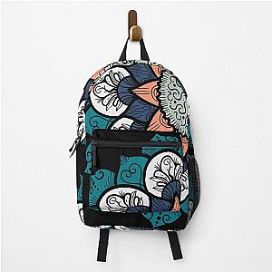 Blue and White Mandala Scrubs Backpack