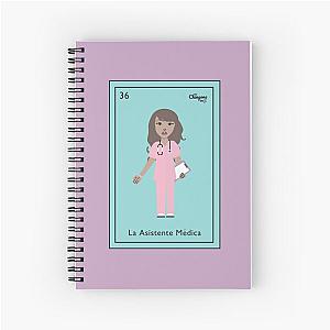 la Asistente Medica Scrubs Spiral Notebook