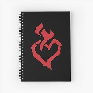 Red Black Burning Blade Symbol - Sea of Thieves  Spiral Notebook