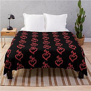 Red Black Burning Blade Symbol - Sea of Thieves  Throw Blanket