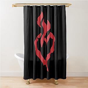 Red Black Burning Blade Symbol - Sea of Thieves  Shower Curtain