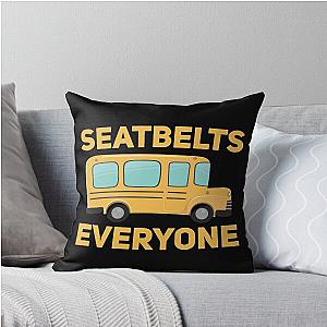 Seatbelt Everyone Vintage Throw Pillow