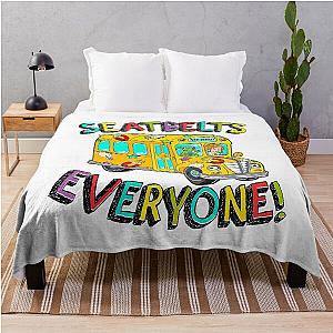 Seatbelts, Magic School Bus Driver, Job Pride Throw Blanket