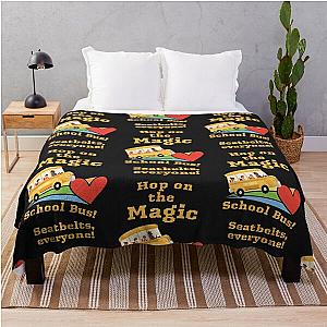 Hop on the Magic School Bus Seatbelt Back to School 2022 Throw Blanket