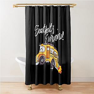 Seatbelt Magic School Bus Driver Shower Curtain