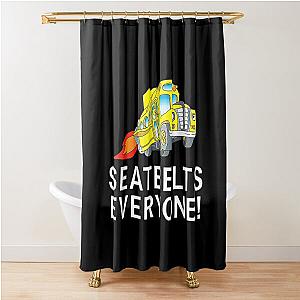 Seatbelt Everyone Magic School Bus Driver Shower Curtain