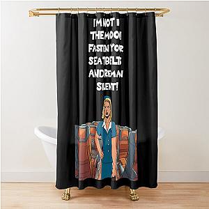 I'm Not in the Mood, Fasten Your Seat Belts and Remain Silent - Flight Attendant Humor Shower Curtain