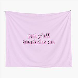 Seatbelts on Pink Tapestry