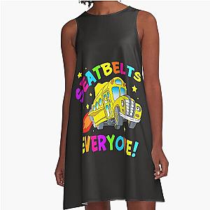 Seatbelts Magic School Bus Driver Halloween Costume A-Line Dress