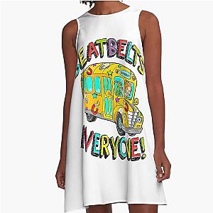 Seatbelts Everyone Magic Bus Driver Job Pride A-Line Dress