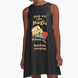 Hop on The Magic School Bus. Teacher Gift Back to School A-Line Dress