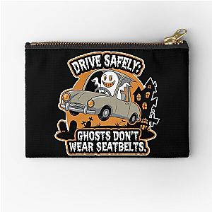 Drive Safely: Ghosts Don't Wear Seatbelts - Halloween Safety Pouch