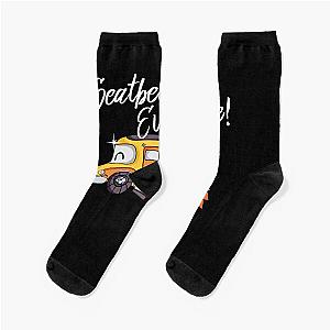 Seatbelts Everywhere Magic School Bus Funny Driver Socks