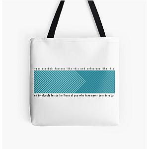 Lessons in Seatbelt Over Print Tote Bag