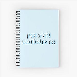 put your seatbelt on blue Spiral Notebook