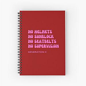 Gen X - No Supervision - Funny Nostalgic Spiral Notebook