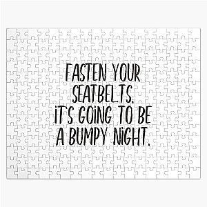 Fasten your seatbelts Black Jigsaw Puzzle