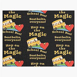Hop on the Magic School Bus Seatbelts everyone Teacher Gift Back to School 2022 Jigsaw Puzzle