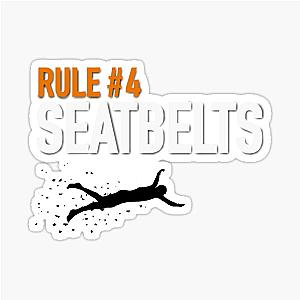 Rule 4 seatbelts sticker