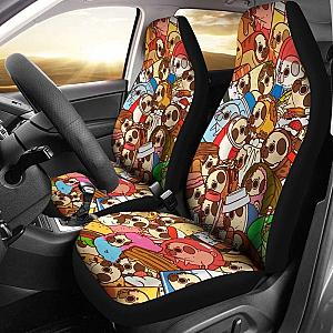 Cartoon Pugs Car Seat Covers 231303 Universal Fit SC2712