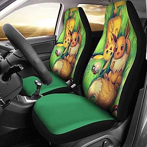 Pikachu And Eevee Car Seat Covers Universal Fit 051312 SC2712