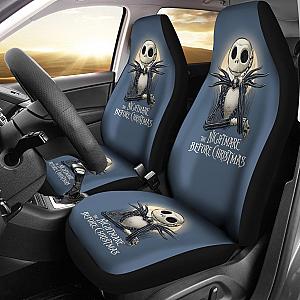 Nightmare Before Christmas Cartoon Car Seat Covers - Jack Skellington Thinking Light Yellow Moon Seat Covers Ci101205 SC2712