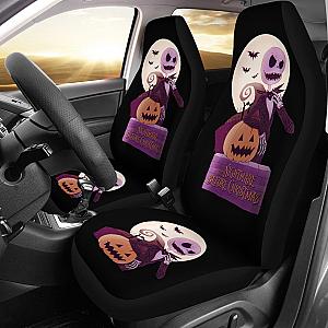 Nightmare Before Christmas Cartoon Car Seat Covers - Evil Jack Skellington With Pumpkin Funny Artwork Seat Covers Ci100902 SC2712