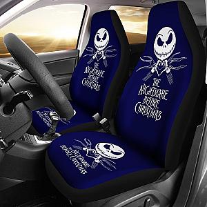 Nightmare Before Christmas Cartoon Car Seat Covers - Jack Skellington Heart Hand Sign Dark Blue Seat Covers Ci100802 SC2712