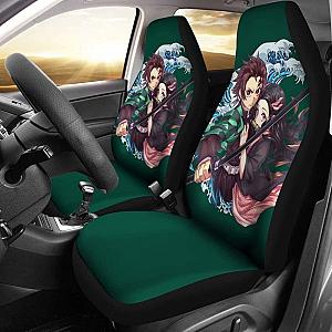 Kimetsu No Yaiba Car Seat Covers Tanjiro Kamado &amp; Nezuko Kamado Universal Fit 051012 SC2712