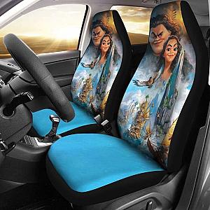 Moana &amp; Maui Car Seat Covers Disney Cartoon Universal Fit 051012 SC2712