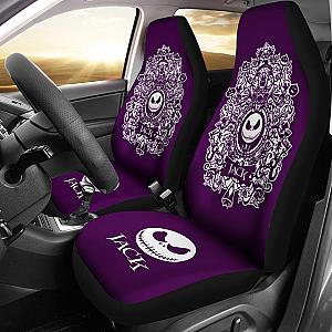 Nightmare Before Christmas Cartoon Car Seat Covers - Evil Jack Skellington Face Skull Pumpkin Tatoo Seat Covers Ci101302 SC2712