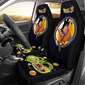 Goku Jumping Shenron Dragon Ball Anime Car Seat Covers 2 Universal Fit 051012 SC2712