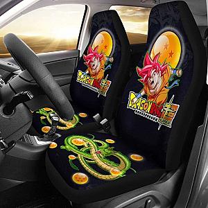 Goku Super Saiyan God Shenron Dragon Ball Anime Car Seat Covers 2 Universal Fit 051012 SC2712