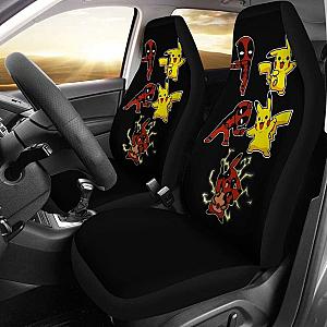 Pikachu X Deadpool Car Seat Covers Universal Fit 051012 SC2712