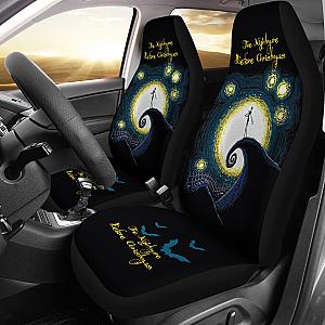 Nightmare Before Christmas Cartoon Car Seat Covers | Jack Skellington Singing On The Hill Moon Seat Covers Ci092504 SC2712